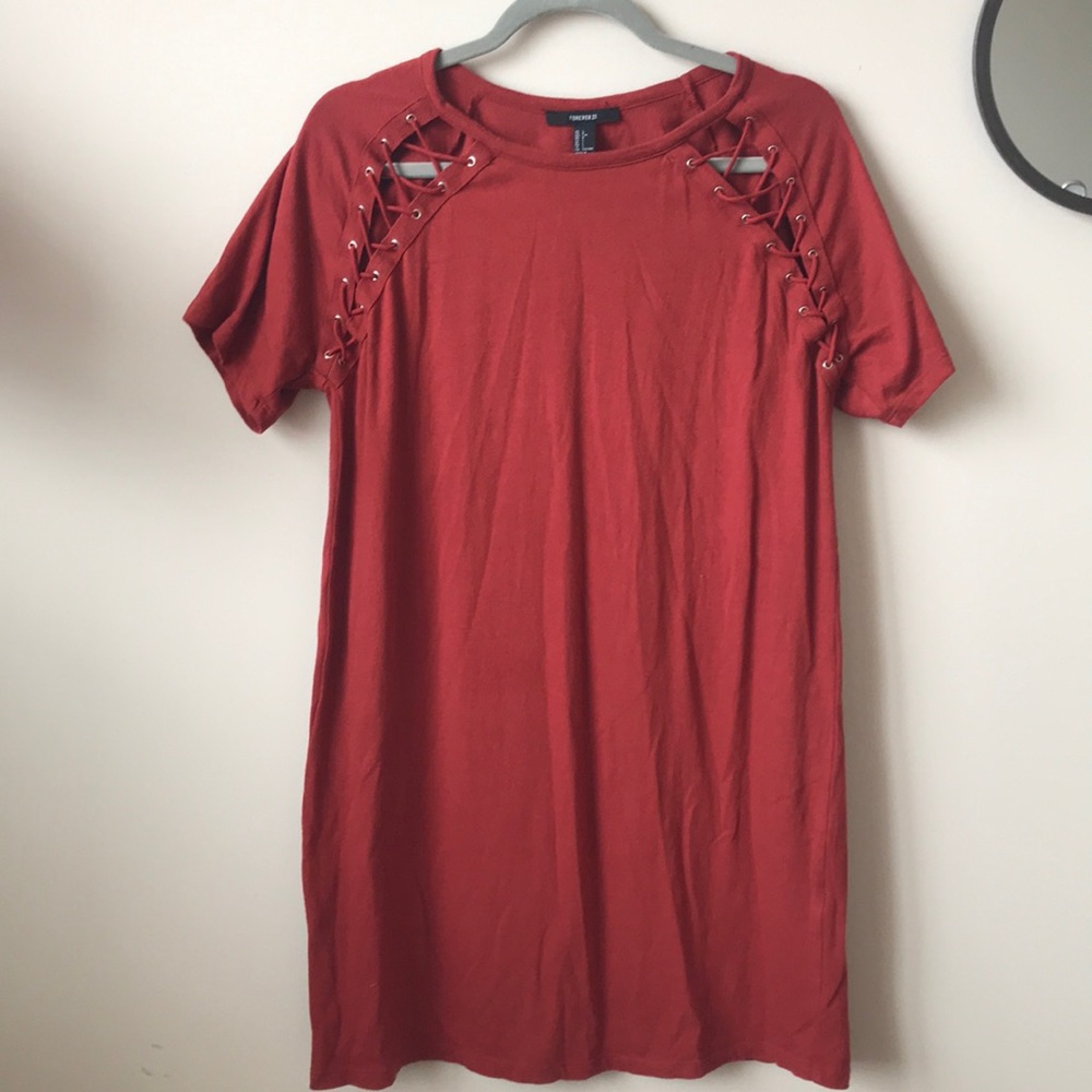 Burnt Orange T Shirt Dress
